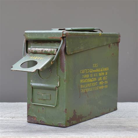 antique military metal box grenade|Vintage Metal Ammunition Box for sale .